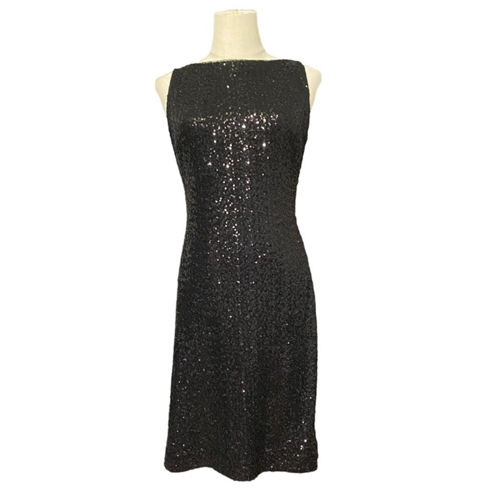 Ralph Lauren Evening Sequin Cocktail Dress Size 6